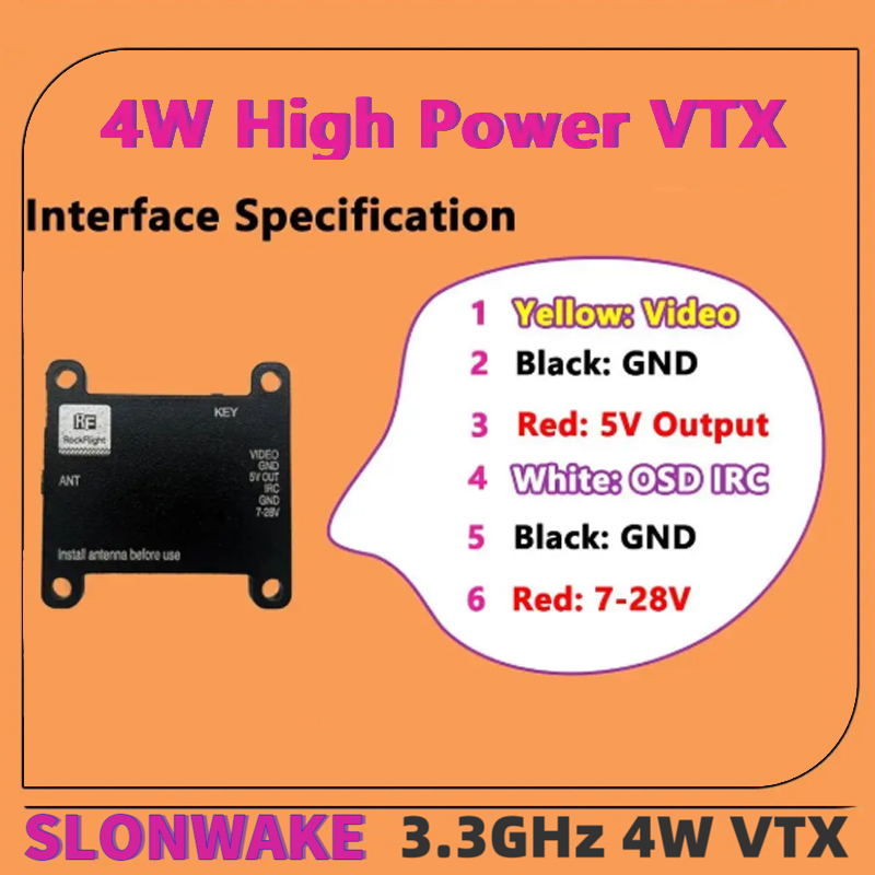 SLONWAKE FPV 3.3G 16CH 4000mW  - Fpv Drone Receiver recensie en prijs