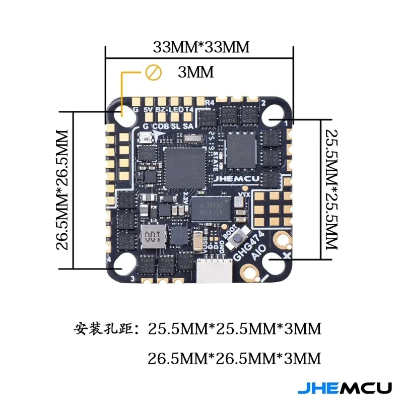 JHEMCU GHG474AIO 40A AIO Fligh - Betaflight Fc F4 recensie en prijs